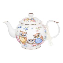 Чайник Elan Gallery "Совушки" NEW BONE CHINA, 1,1 л, 24х14х15 см Чайник Elan Gallery "Совушки" NEW BONE CHINA, 1,1 л, 24х14х15 см