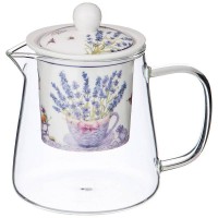 Чайник LEFARD стеклянный с ситом "прованс лаванда" 400 мл