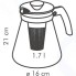 Чайник заварочный Tescoma Teo Tone 1700 мл, красный