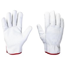 Перчатки рабочие JETA SAFETY кожаные JetaSafety JLE421-9, цв.белый (L)