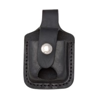 Чехол ZIPPO для широкой зажигалки, с отверстием для большого пальца, натуральная кожа, чёрный