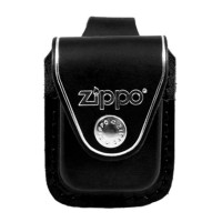Чехол ZIPPO для широкой зажигалки, с петлёй, натуральная кожа, чёрный