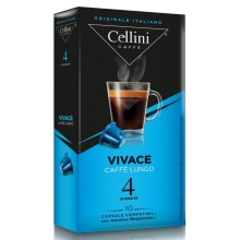 Кофе в капсулах CELLINI VIVACE CAFFE' LUNGO для кофемашин Nespresso, 10 шт