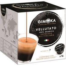 Кофе в капсулах GIMOKA Velluato для кофемашин Dolce Gusto Espresso, 16шт.