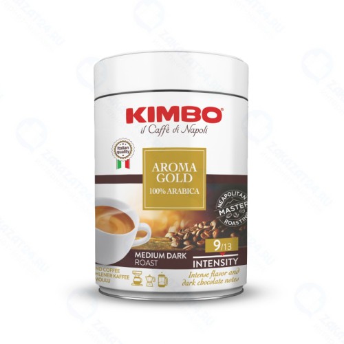 Кофе молотый Kimbo Aroma Gold, 100% Arabica 250г. ж/б