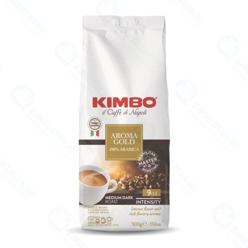 Кофе в зернах Kimbo Aroma Gold, 100% Arabica 500г.