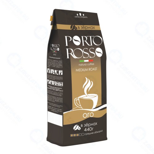 Кофе в зернах PORTO ROSSO Oro, пакет 440г