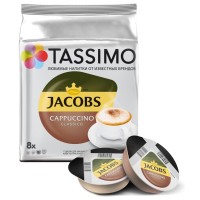 Кофе в капсулах Tassimo Jacobs Cappuccino 16 шт. (8 эспрессо, 8 молочных)