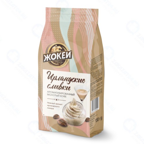 Кофе молотый ЖОКЕЙ Ирландские сливки, ароматизированный, 150г, м/у