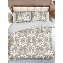 Евро комплект постельного белья Amore Mio Bonnie, простынь с резинкой (7889)