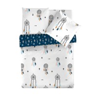 Двуспальный комплект постельного белья Для SNOFF Ловец снов с наволочками 70x70 см синий, 119994