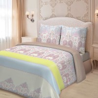 Евро комплект постельного белья Для SNOFF Самира с наволочками 70x70 см, 94211