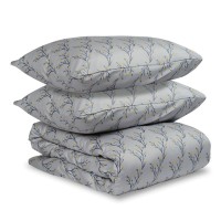 Полутораспальный комплект постельного белья Tkano из сатина с принтом "Соцветие"