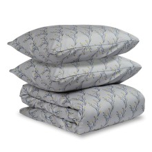 Полутораспальный комплект постельного белья Tkano из сатина с принтом "Соцветие"