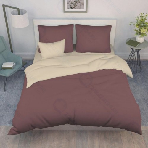 Двуспальный комплект постельного белья Василиса Шоколад из поплина, наволочки 70х70