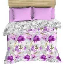 Евро комплект постельного белья Василиса Лиловая дымка из бязи, наволочки 70х70 (7445/1-евро) Евро комплект постельного белья Василиса Лиловая дымка из бязи, наволочки 70х70 (7445/1-евро)
