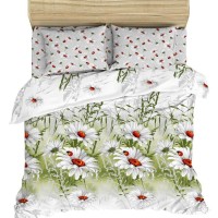Полутораспальный комплект постельного белья Василиса Божьи коровки из бязи, наволочки 70х70 (3753/1-1,5сп)