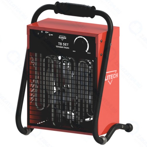 Пушка тепловая электрическая ELITECH ТВ 5ЕТ 380В,3000-4500Вт,поток-400м3\ч,термостат,силовая вилка+розетка