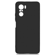 Силиконовый чехол с микрофиброй для Poco F3/ Xiaomi Redmi K40 DF poOriginal-04 (black)