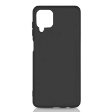 Силиконовый чехол с микрофиброй для Samsung Galaxy A12 DF sOriginal-20 (black)