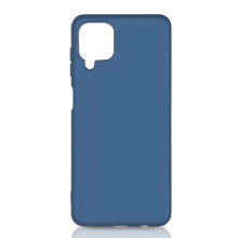 Силиконовый чехол с микрофиброй для Samsung Galaxy A12 DF sOriginal-20 (blue)