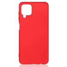 Силиконовый чехол с микрофиброй для Samsung Galaxy A12 DF sOriginal-20 (red)
