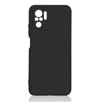 Силиконовый чехол с микрофиброй для Xiaomi Redmi Note 10/10S DF xiOriginal-19 (black)
