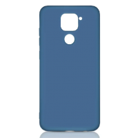 Силиконовый чехол с микрофиброй для Xiaomi Redmi Note 9 DF xiOriginal-11 (blue)