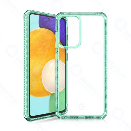 Антибактериальный чехол-накладка ITSKINS HYBRID CLEAR для Samsung Galaxy A52, мятный/прозрачный (SG52-HBMKC-TGTR)