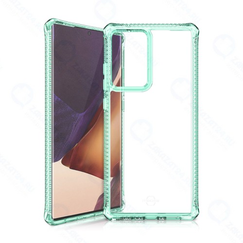 Антибактериальный чехол-накладка ITSKINS HYBRID CLEAR для Samsung Galaxy Note 20 Ultra мятный/прозрачный (SGP2-HBMKC-TGTR)