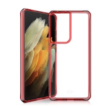 Антибактериальный чехол-накладка ITSKINS HYBRID CLEAR для Samsung Galaxy S21 Ultra, красный/прозрачный (SGU3-HBMKC-RATR) Антибактериальный чехол-накладка ITSKINS HYBRID CLEAR для Samsung Galaxy S21 Ultra, красный/прозрачный (SGU3-HBMKC-RATR)