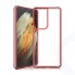 Антибактериальный чехол-накладка ITSKINS HYBRID CLEAR для Samsung Galaxy S21 Ultra, красный/прозрачный (SGU3-HBMKC-RATR)