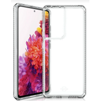 Антибактериальный чехол-накладка ITSKINS HYBRID CLEAR для Samsung Galaxy S21 Ultra, прозрачный (SGU3-HBMKC-TRSP)