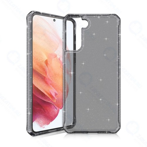 Антибактериальный чехол-накладка ITSKINS HYBRID SPARK для Samsung Galaxy S21, дымчатый (SG3S-HYSPA-SMOK)