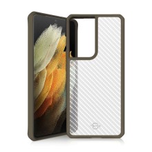 Антибактериальный чехол-накладка ITSKINS HYBRID TEK для Samsung Galaxy S21 Ultra хаки/прозрачный (SGU3-HBTEK-KATR) Антибактериальный чехол-накладка ITSKINS HYBRID TEK для Samsung Galaxy S21 Ultra хаки/прозрачный (SGU3-HBTEK-KATR)