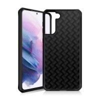 Чехол-накладка противоударный ITSKINS HYBRID CARBON для Samsung Galaxy S21+, черный (блестящий)