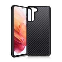 Чехол-накладка противоударный ITSKINS HYBRID CARBON для Samsung Galaxy S21, черный Чехол-накладка противоударный ITSKINS HYBRID CARBON для Samsung Galaxy S21, черный