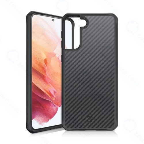 Чехол-накладка противоударный ITSKINS HYBRID CARBON для Samsung Galaxy S21, черный
