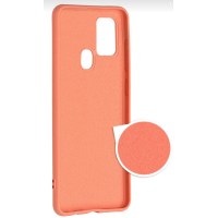 Клип-кейс PERO LIQUID SILICONE для Samsung A21s коралловый