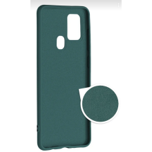 Клип-кейс PERO LIQUID SILICONE для Samsung A21s темно-зеленый