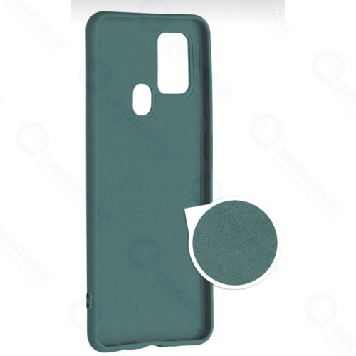 Клип-кейс PERO LIQUID SILICONE для Samsung A21s темно-зеленый