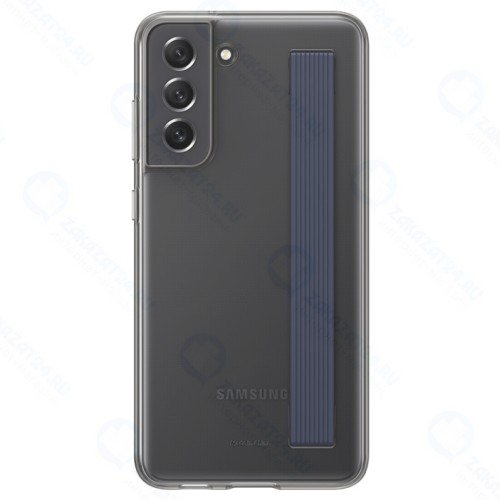 Чехол-накладка Samsung EF-XG990CBEGRU Slim Strap Cover для Galaxy S21 FE, темно-серый оттенок