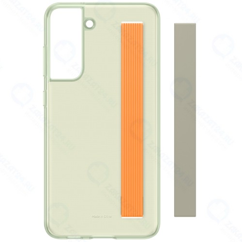 Чехол-накладка Samsung EF-XG990CMEGRU Slim Strap Cover для Galaxy S21 FE, оливковый оттенок
