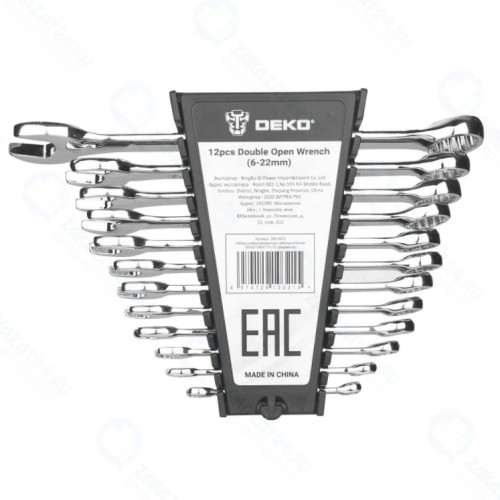 Набор комбинированных гаечных ключей DEKO DKHT12, 12 предметов