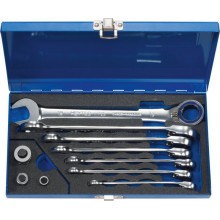 Набор комбинированных ключей Набор из 10 комбинированных гаечных ключей с трещоткой, Heyco HE-50725600580 Набор комбинированных ключей Набор из 10 комбинированных гаечных ключей с трещоткой, Heyco HE-50725600580