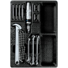 Набор разрезных ключей KING TONY 9-34128FR ударная отвертка и съемник масляных фильтров, 14 предмет