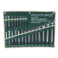 Набор ключей ROCK FORCE RF-5147R комбинированных, 6-24, 22 предмета