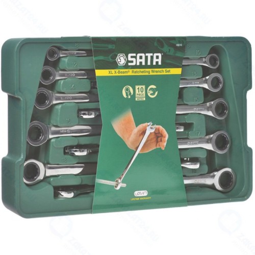 Набор ключей SATA 08016, комбинированные, 10 шт.