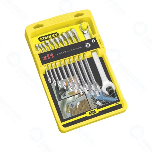 Набор удлиненных комбинированных ключей STANLEY 4-94-647, 11 шт, 7-17мм