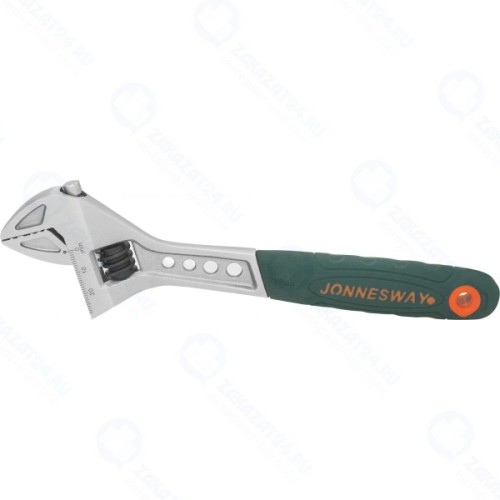 Ключ разводной Jonnesway W27AT8 эргономичный с пластиковой ручкой, 0-24 мм, L-200 мм